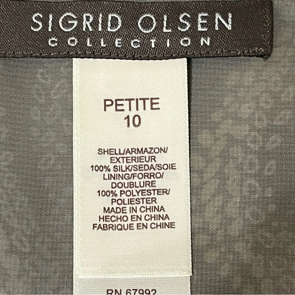 Sigrid Olsen Collection vintage 100% silk lined skirt.L flowy P10